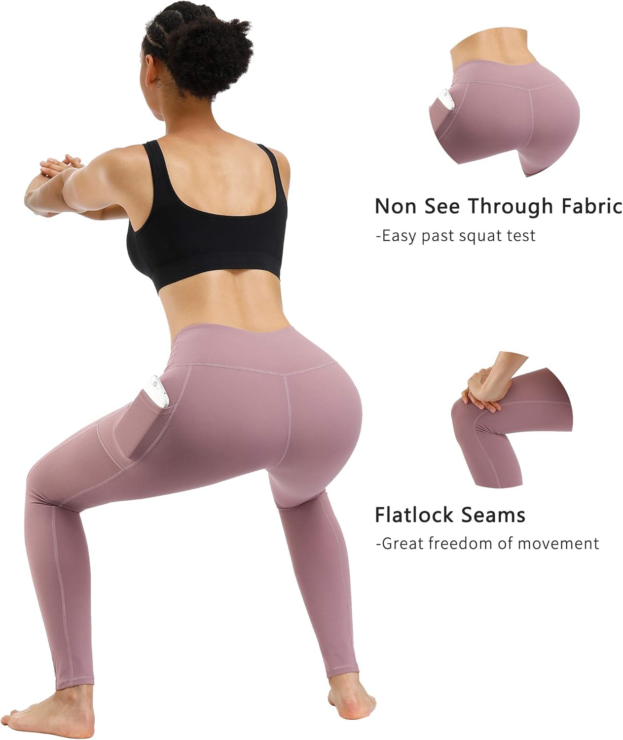 Elevate Your Workout with Our 2 Pack High Waist Yoga Pants – Stylish Tummy Control Leggings with Convenient Pockets for Women