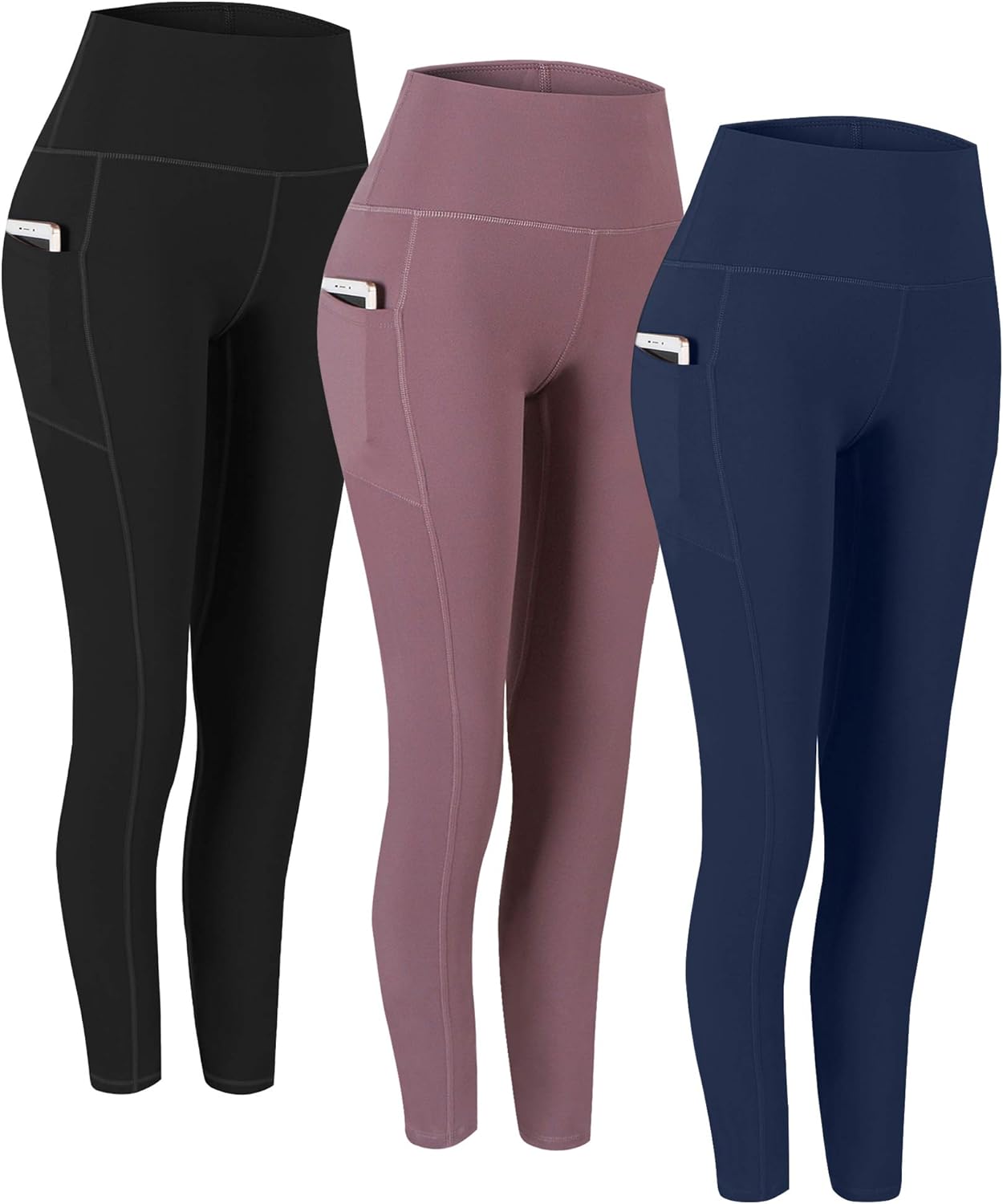 Elevate Your Workout with Our 2 Pack High Waist Yoga Pants – Stylish Tummy Control Leggings with Convenient Pockets for Women